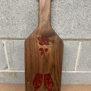 Serving Charcuterie Board – Red Rose Board – Sparkling Wine Serving Board