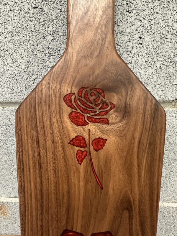 Serving Charcuterie Board – Red Rose Board – Sparkling Wine Serving Board - Image 2