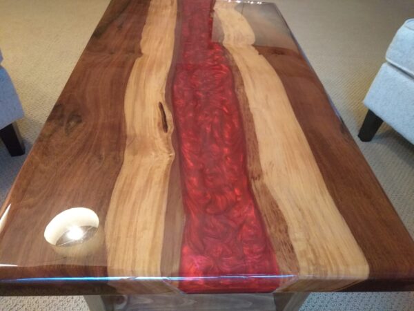 Epoxy River Coffee Table – Autumn Colors - Image 5