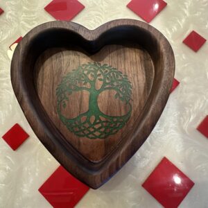 Unique Celtic Tree of Life Walnut Bowl