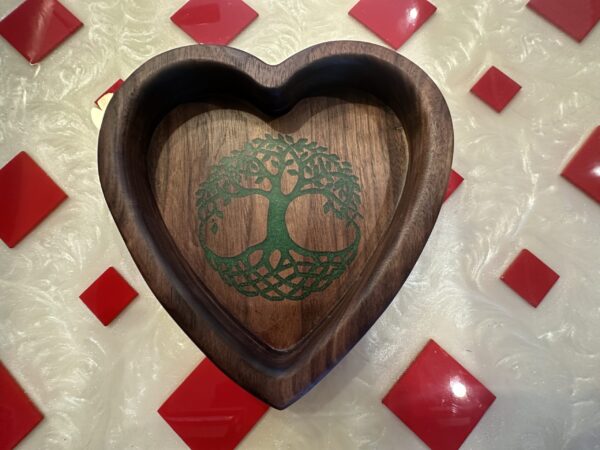 Unique Celtic Tree of Life Walnut Bowl