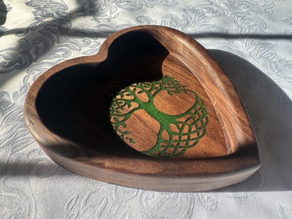 Unique Celtic Tree of Life Walnut Bowl - Image 2