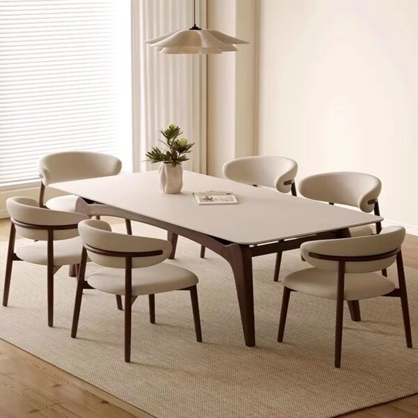 Round Table Dining Room Set Living Chair Complete Kitchen Furniture Solid Wood Cabinets Sets Chairs Luxury Stolik Kawowy Full - Image 7