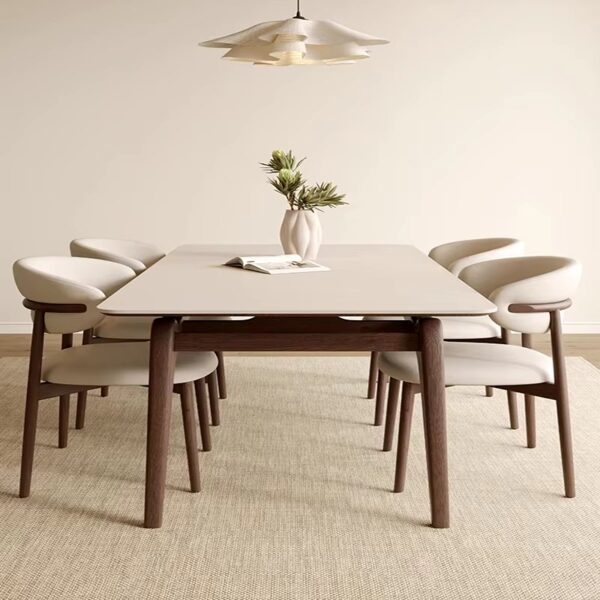 Round Table Dining Room Set Living Chair Complete Kitchen Furniture Solid Wood Cabinets Sets Chairs Luxury Stolik Kawowy Full - Image 3