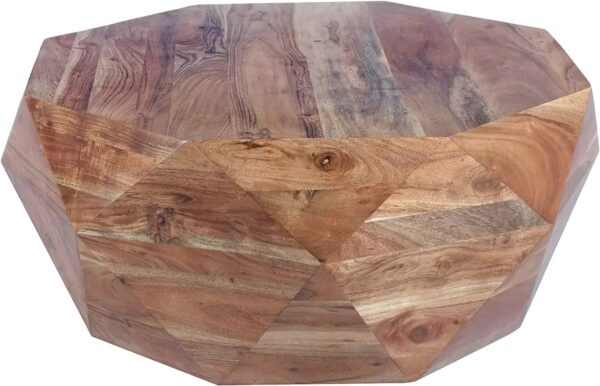The Urban Port Diamond Shape Acacia Wood Coffee Table - Image 2