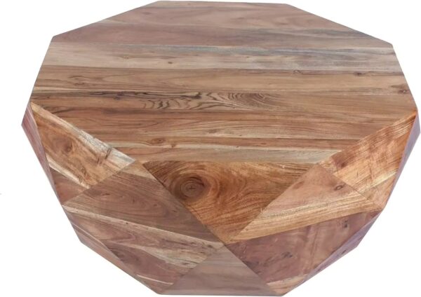 The Urban Port Diamond Shape Acacia Wood Coffee Table - Image 3